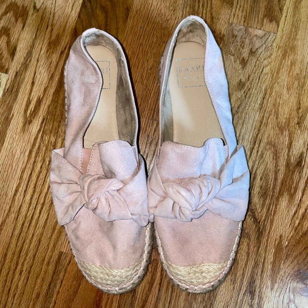 Light pink suede espadrilles!